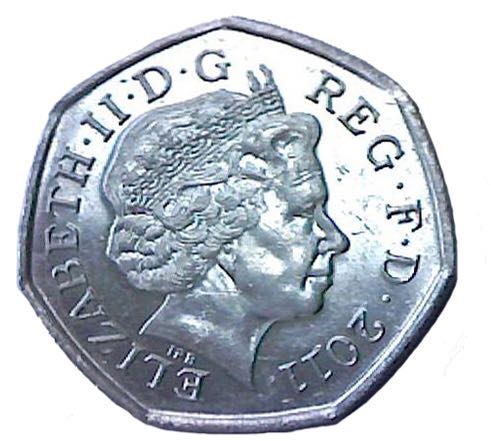 Elizabeth II Fifty Pence (athletics)  coin collectible - Main Image 2