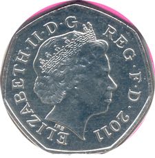 Elizabeth II Fifty Pence (table Tennis)  coin collectible - Main Image 2