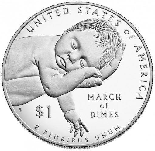 March Of Dimes Silver Dollar coin collectible - Main Image 2