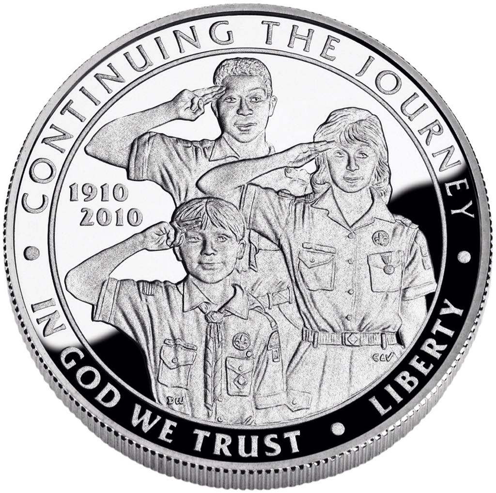 2010 Boy Scouts Of America Centennial Silver Dollar coin collectible - Main Image 1
