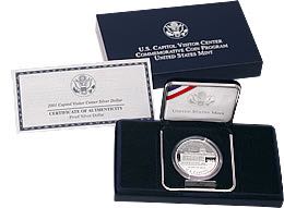 Capital Visitors Center Silver Proof Commemorative Coin   coin collectible - Main Image 1