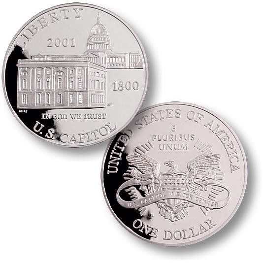 Capital Visitors Center Silver Proof Commemorative Coin   coin collectible - Main Image 2