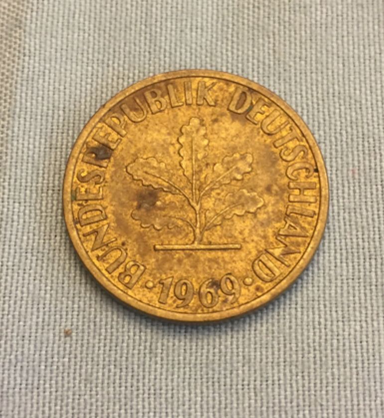 1969 German 10 Pfennig  coin collectible - Main Image 2
