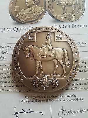 QEII 90th Birthday Charity Medal  coin collectible - Main Image 2