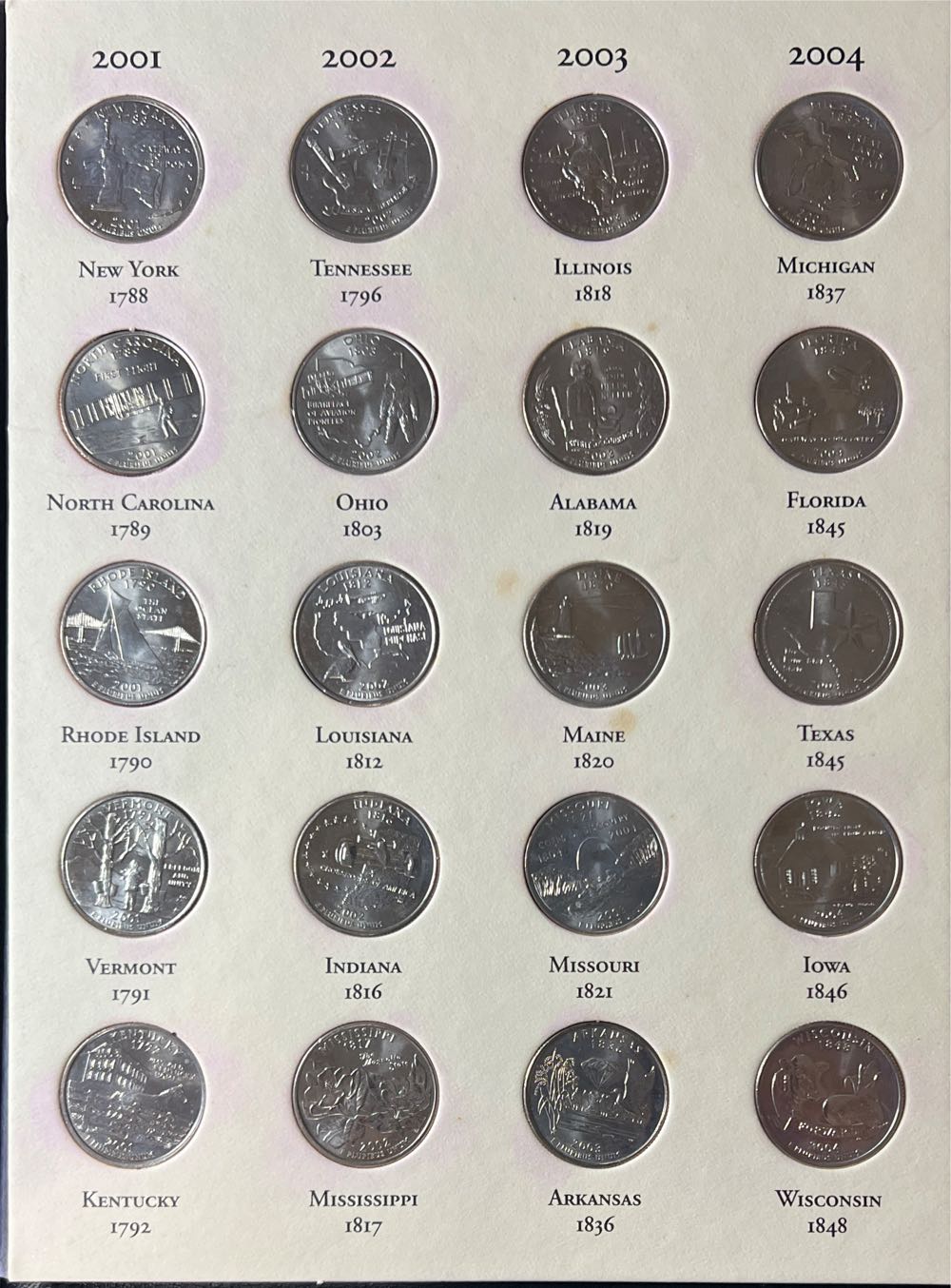 Fifty State Commemorative Quarters 1999-2008  coin collectible - Main Image 3