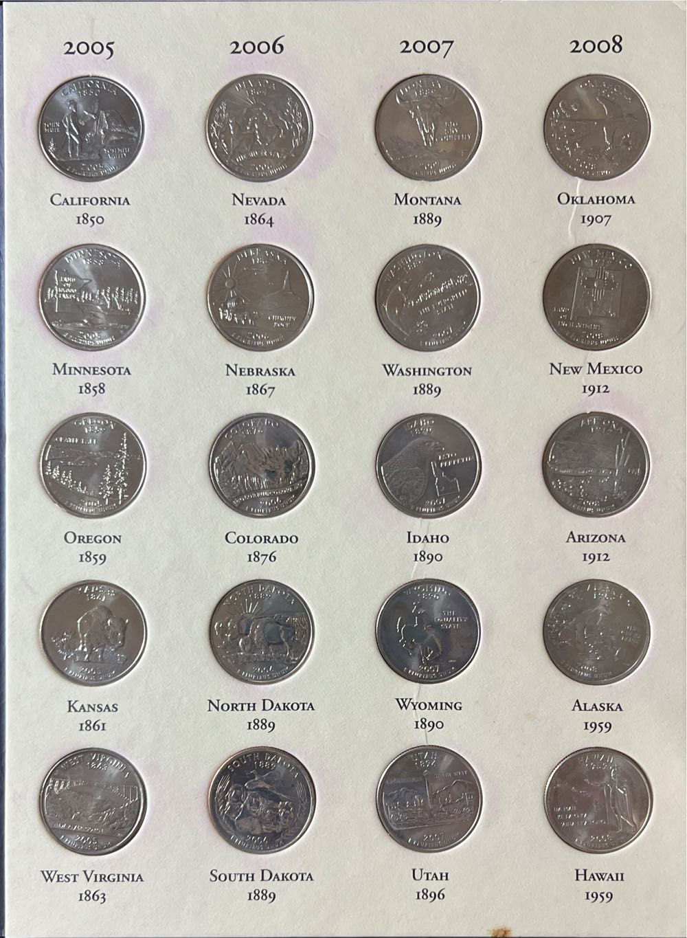 Fifty State Commemorative Quarters 1999-2008  coin collectible - Main Image 4