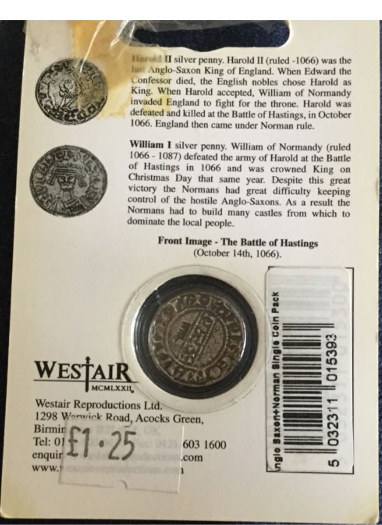 Anglo Saxon & Norman Single Coin   coin collectible - Main Image 2