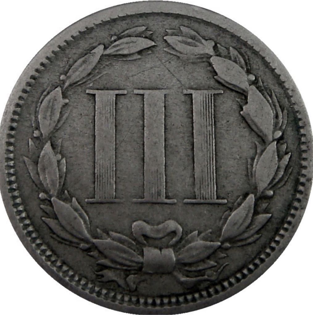 1867 Nickel Three-Cent Piece  coin collectible - Main Image 2