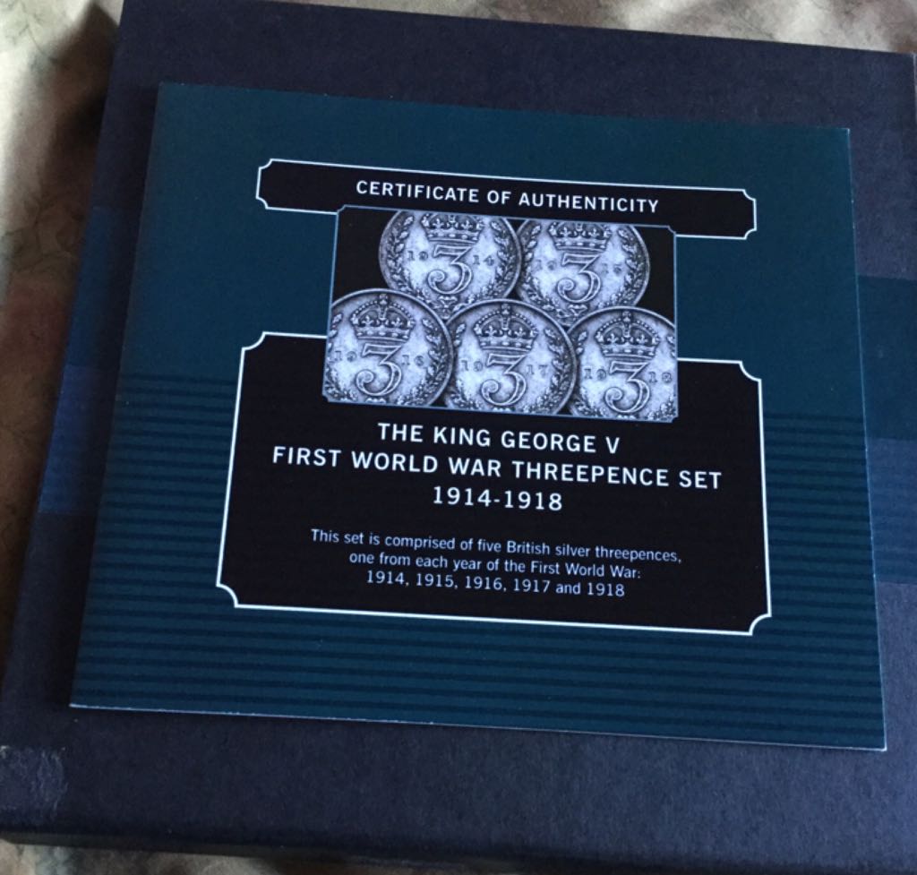 King George V: First World War Three Pence Set 1914-1918  coin collectible - Main Image 2