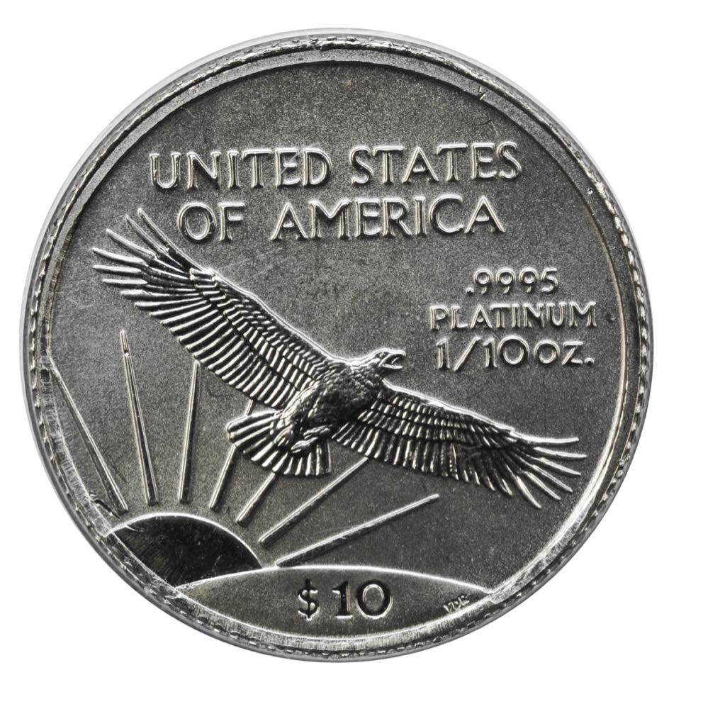 Platinum American Eagle 1/10th Oz Coin  coin collectible - Main Image 2