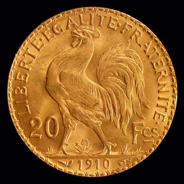 France 20 Francs Gold Rooster  coin collectible - Main Image 2