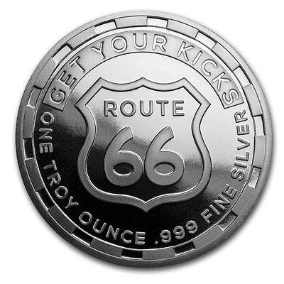Route 66 Silver Round  coin collectible - Main Image 2