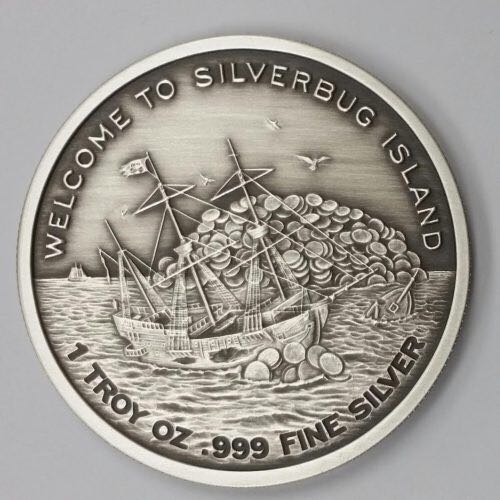 Silverbug Island #1 (Antiqued)  coin collectible - Main Image 2