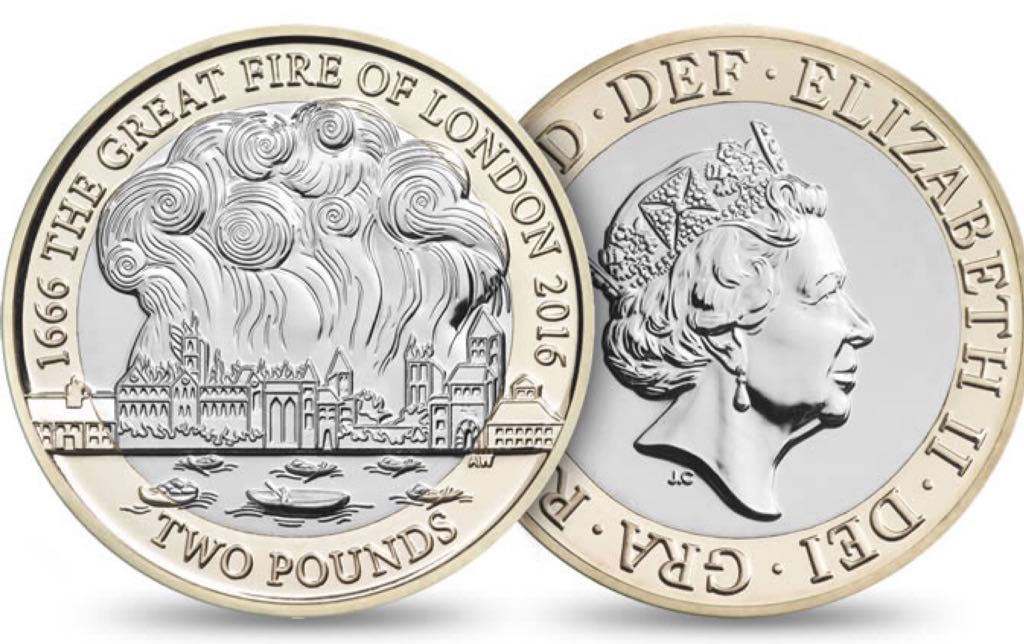 2016 £2 Great Fire Of London  coin collectible - Main Image 2