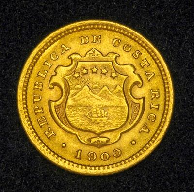 Costa Rica 10 Colones 1900  coin collectible - Main Image 2