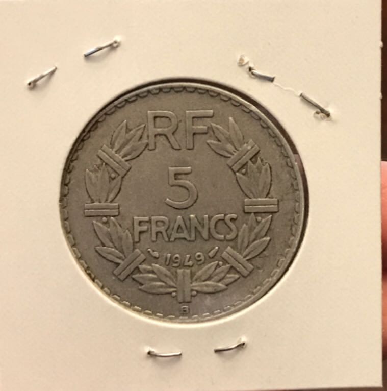 1949 France 5 Franc  coin collectible - Main Image 2