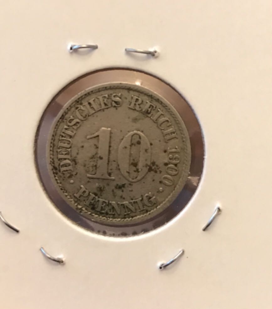 1900 German 10 Pfennig  coin collectible - Main Image 2