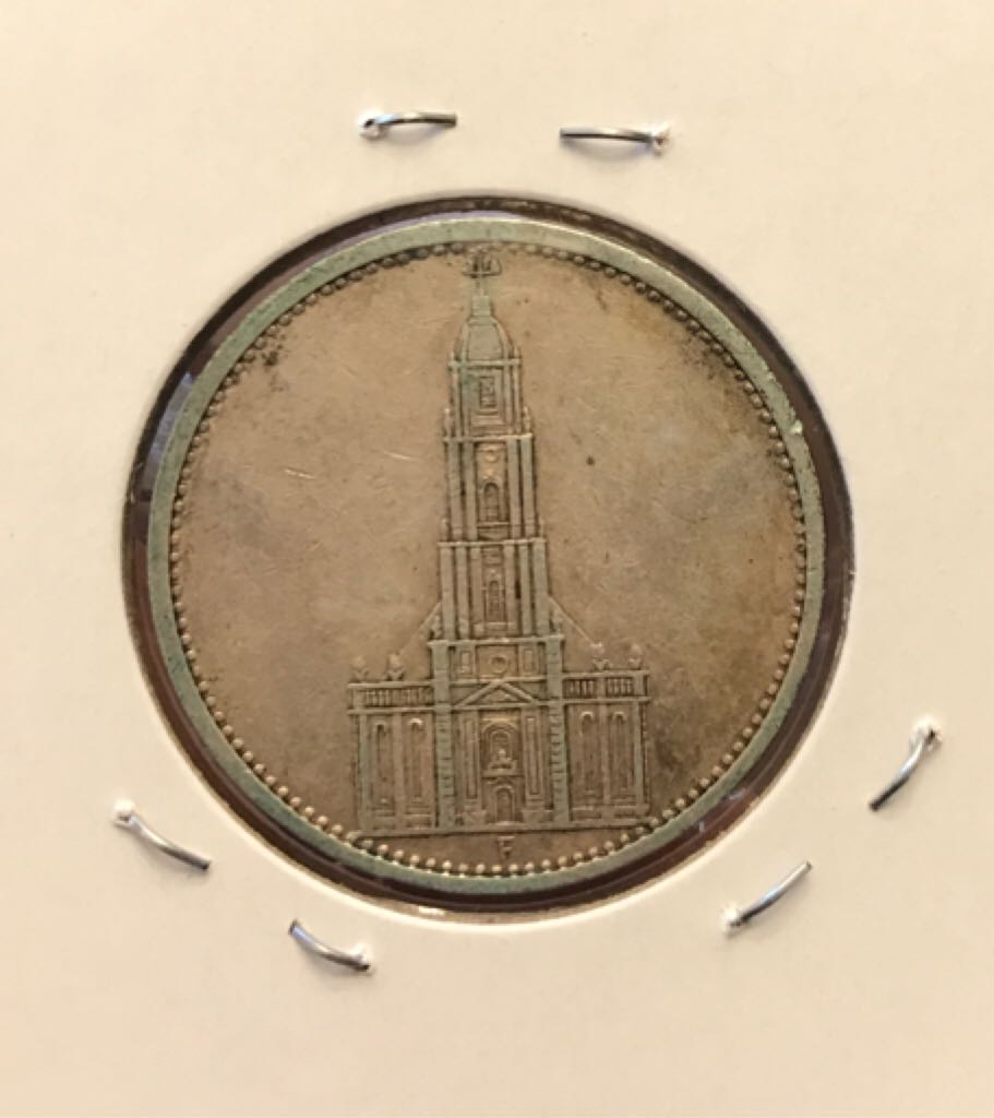 1934 German 5 Reichsmark  coin collectible - Main Image 2