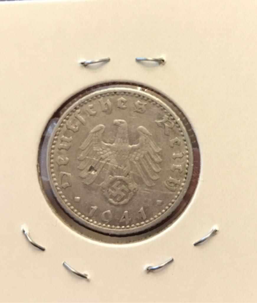 1941 German 50 Reichspfennig  coin collectible - Main Image 2