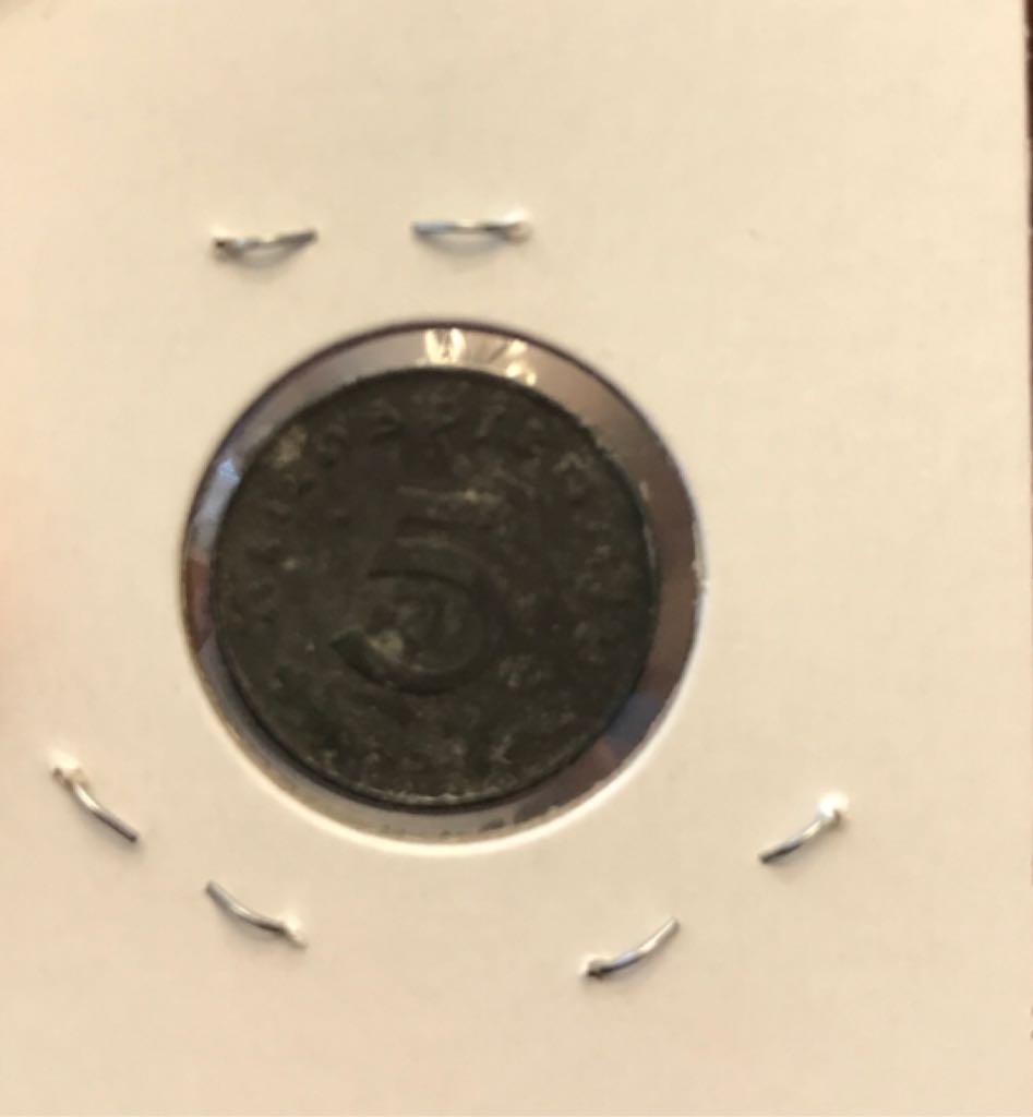 1944 German 5 Reichspfennig  coin collectible - Main Image 2