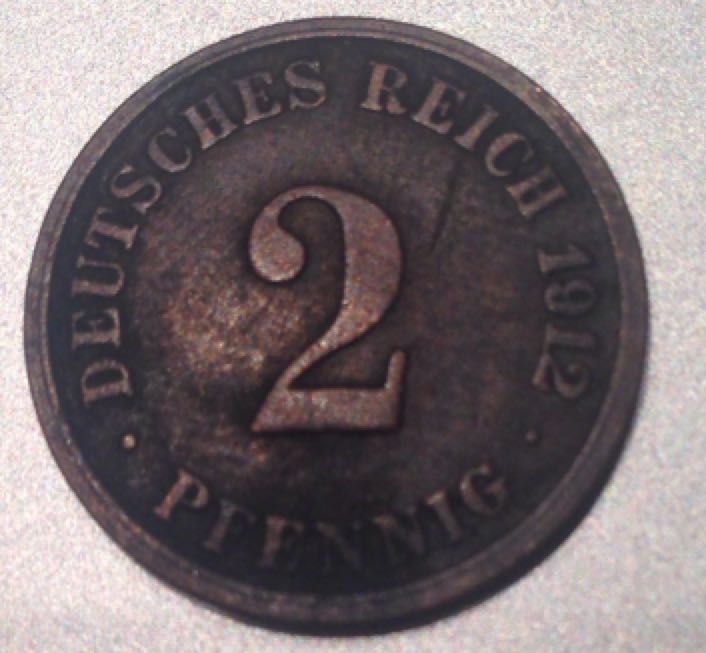 1912 2 Deutsches Reich Pfennig  coin collectible - Main Image 1