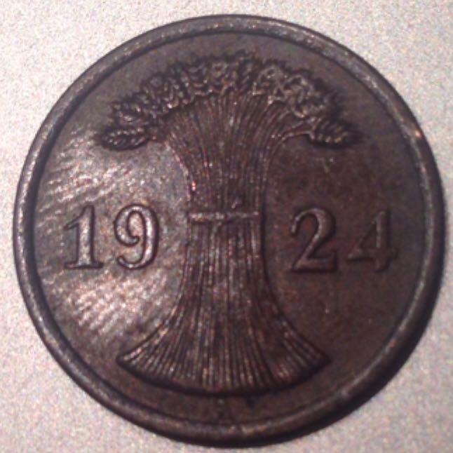 1924 2 Deutsches Reich Pfennig  coin collectible - Main Image 2