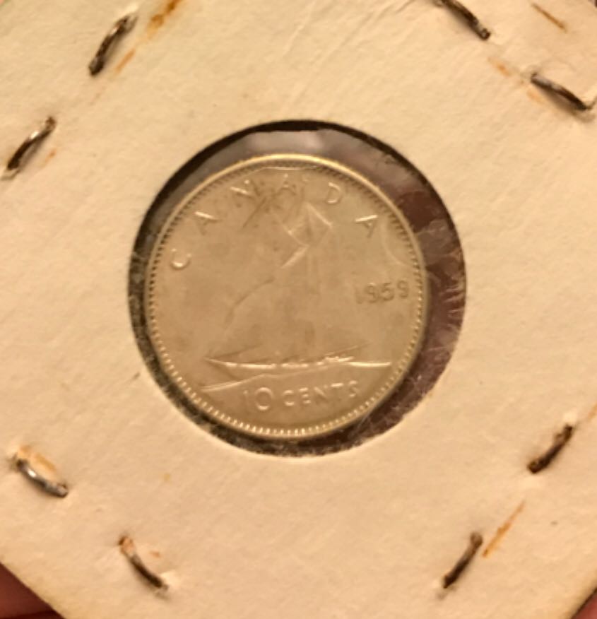 1959 Canadian Dime  coin collectible - Main Image 2