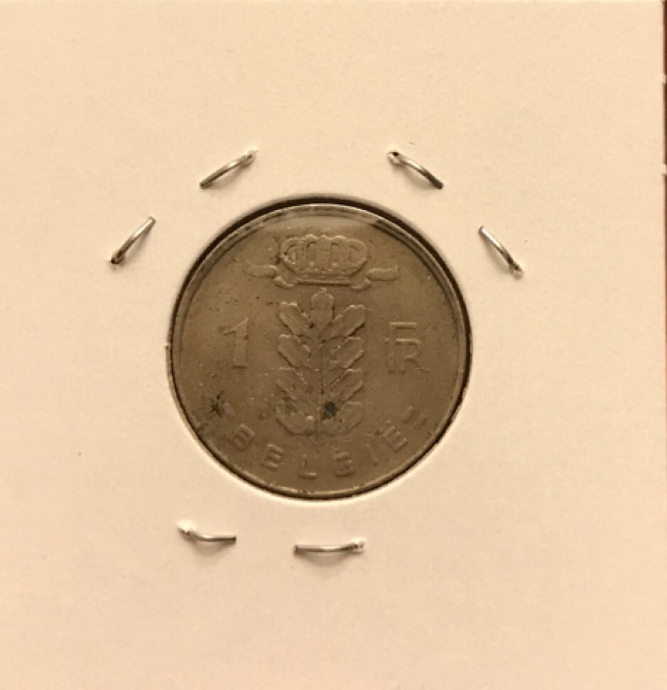 1957 Belgium 1 Franc  coin collectible - Main Image 2