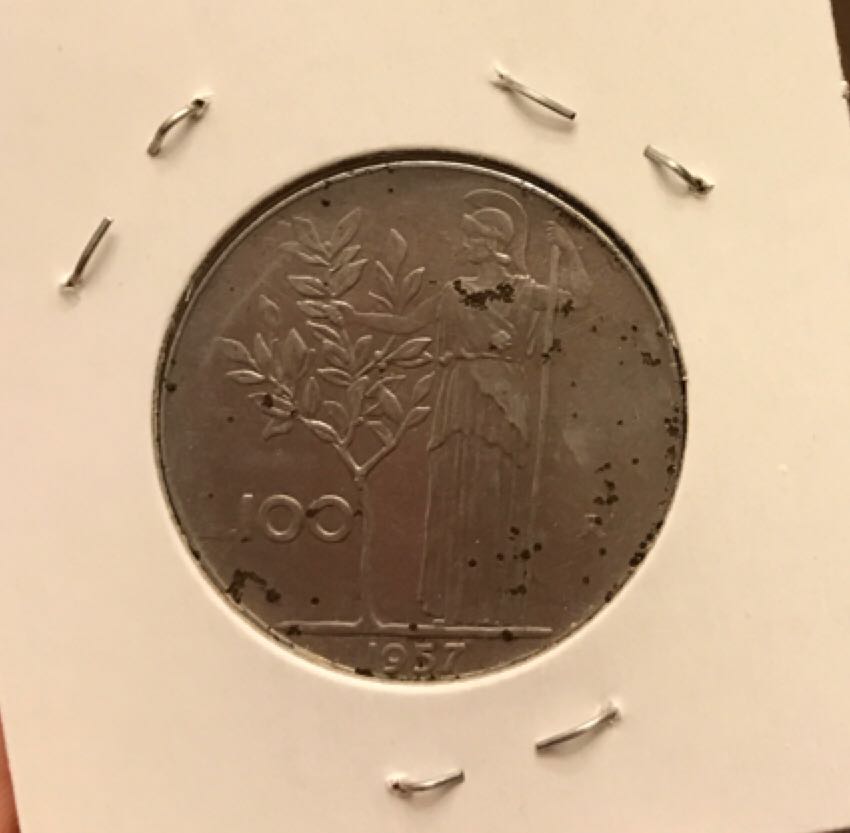 1957 Italian 100 Lire  coin collectible - Main Image 2