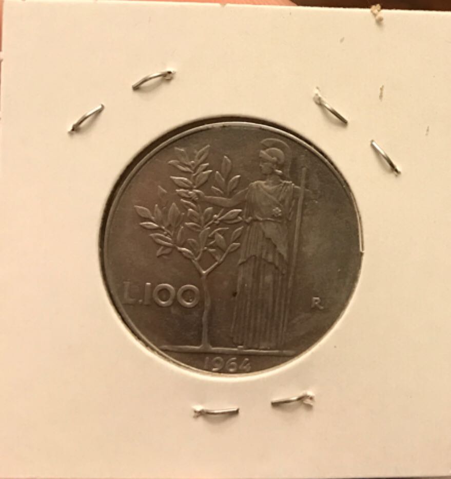 1964 Italian 100 Lire  coin collectible - Main Image 2