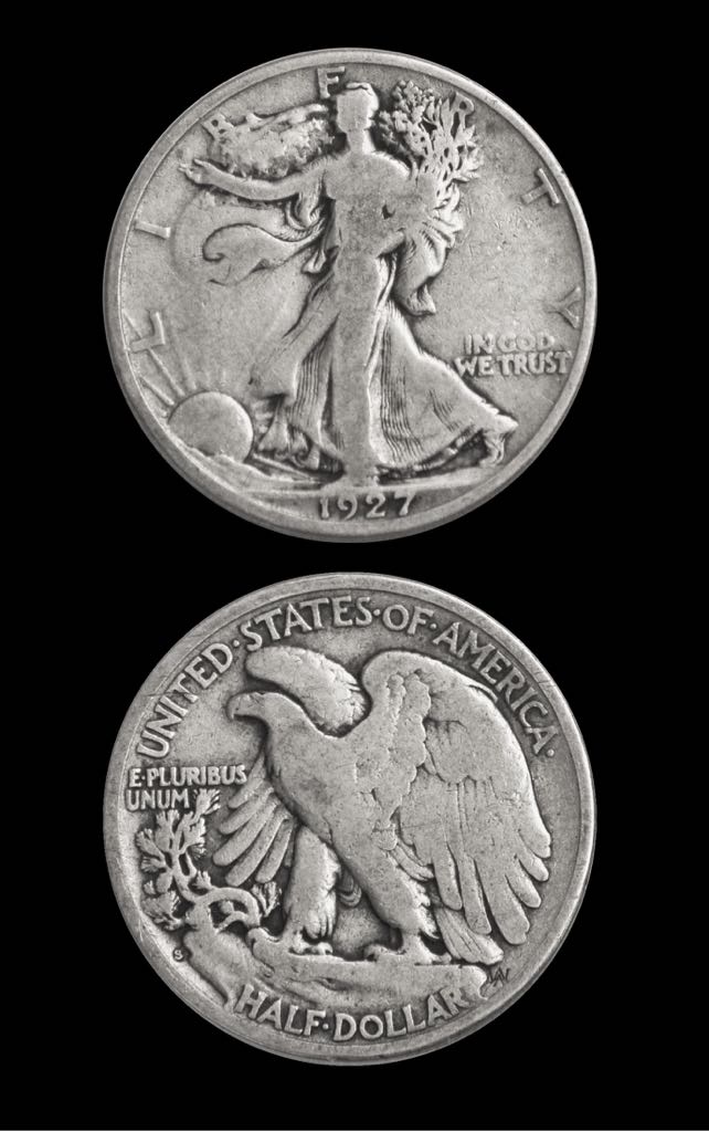 1927 Liberty Standing Half Dollar  coin collectible - Main Image 2