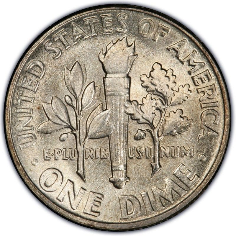 1955 Roosevelt Dime  coin collectible - Main Image 2