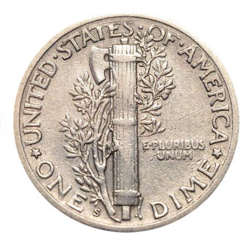 1925-S Mercury Head Dime  coin collectible - Main Image 2