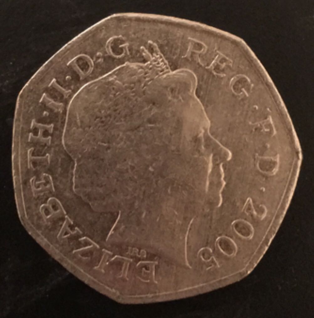 Elizabet II Fifty Pence (English Dictionary)  coin collectible - Main Image 2