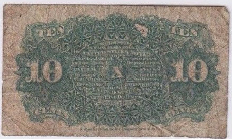 10 Cent Fractional Currency  coin collectible - Main Image 2