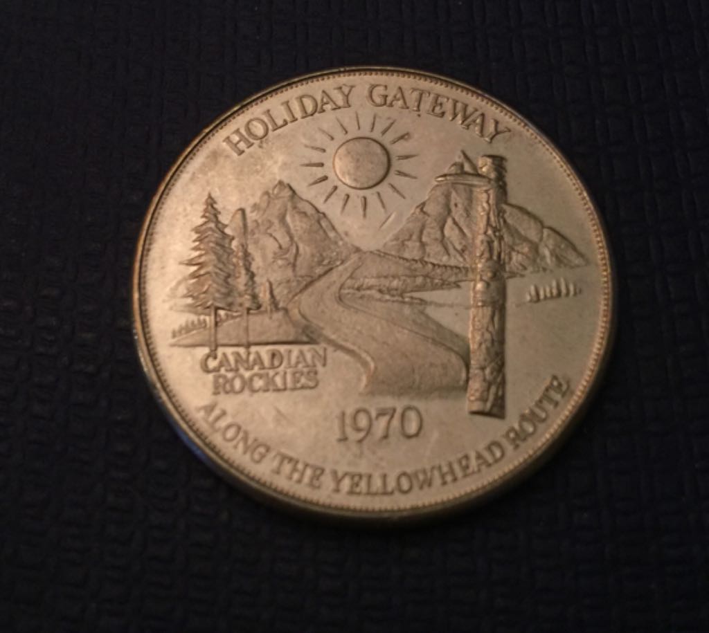 1970 Jasper, Alberta - Souvenir Dollar  coin collectible - Main Image 2