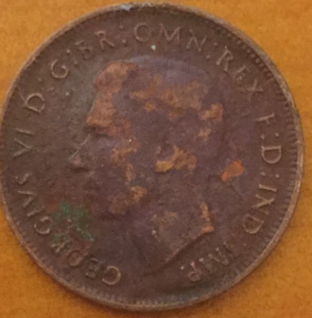Australian 1943 Half Penny  coin collectible - Main Image 2