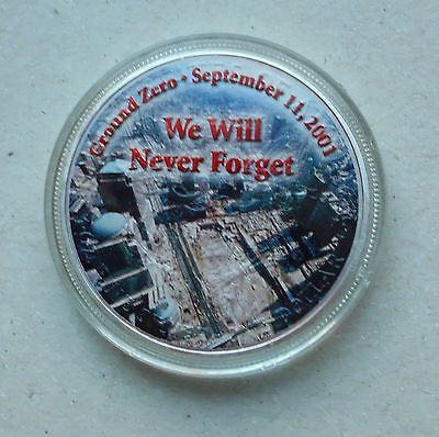 US Eagle Silver Bullion Colorised Freedom Tower, July 4, 2004  coin collectible - Main Image 2