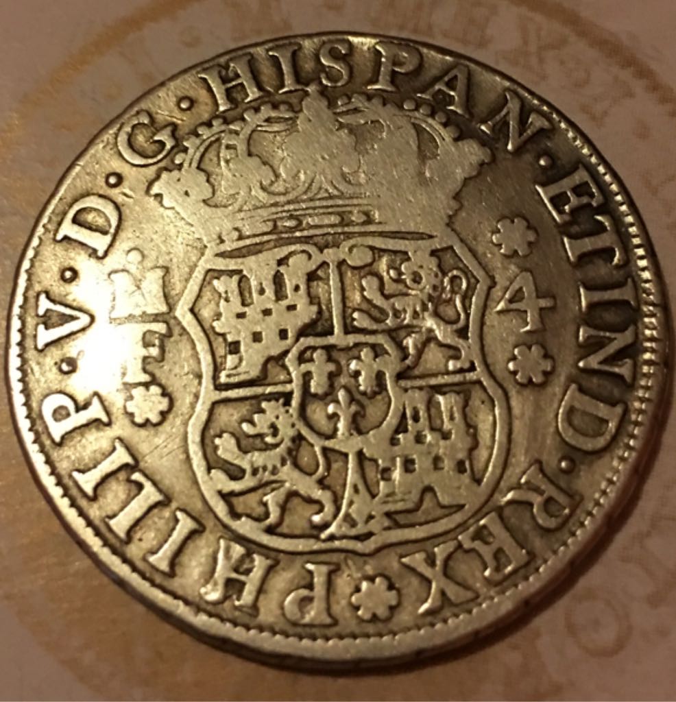 4 Reales Philip V Columnaria  coin collectible - Main Image 2