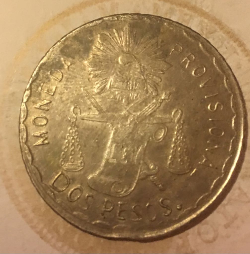 2 Pesos Juarez (oaxaca) Balanza  coin collectible - Main Image 2