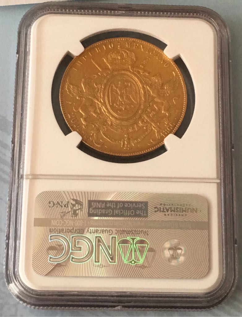 20 Pesos Maximiliano (Gold)  coin collectible - Main Image 2