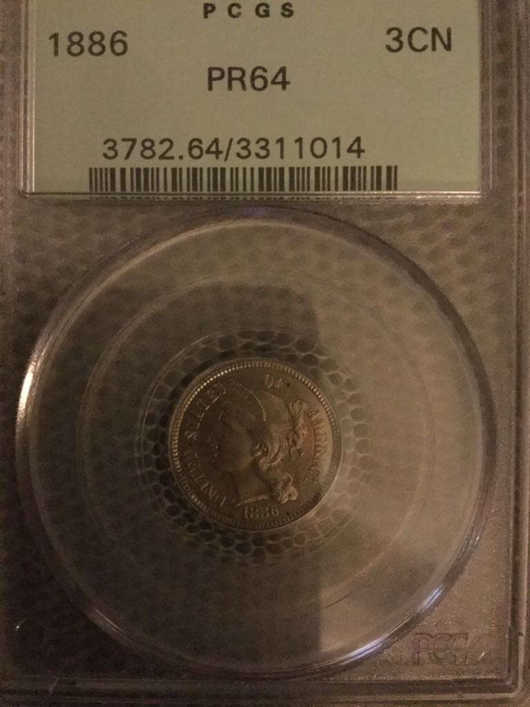 1886 Three Cent Nickel  coin collectible - Main Image 2