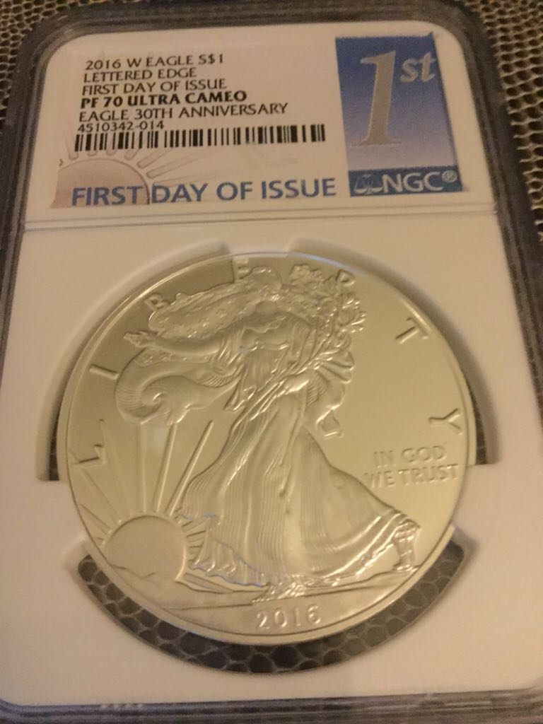 Slab 2016-W American Silver Eagle 2019 West Point Mint Hoard 30th Anniversary PF70 Ultra Cameo NGC  No. 5826197-497  coin collectible - Main Image 2