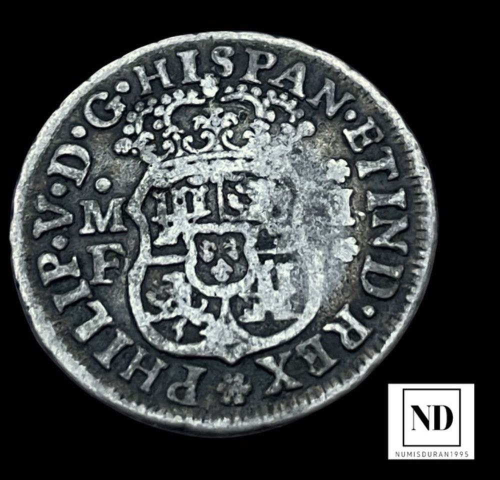 1 Real Columnario Philips V 1739 Mo MF  coin collectible - Main Image 4