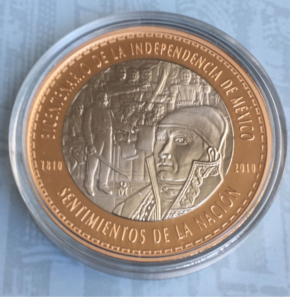 Centenario Y Bicentenario Sentimientos De La Nacion  coin collectible - Main Image 2