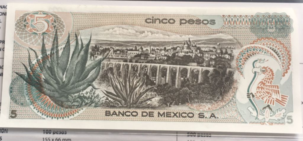 Billete De 5 Pesos Josefa Ortiz De Dominguez  coin collectible - Main Image 2