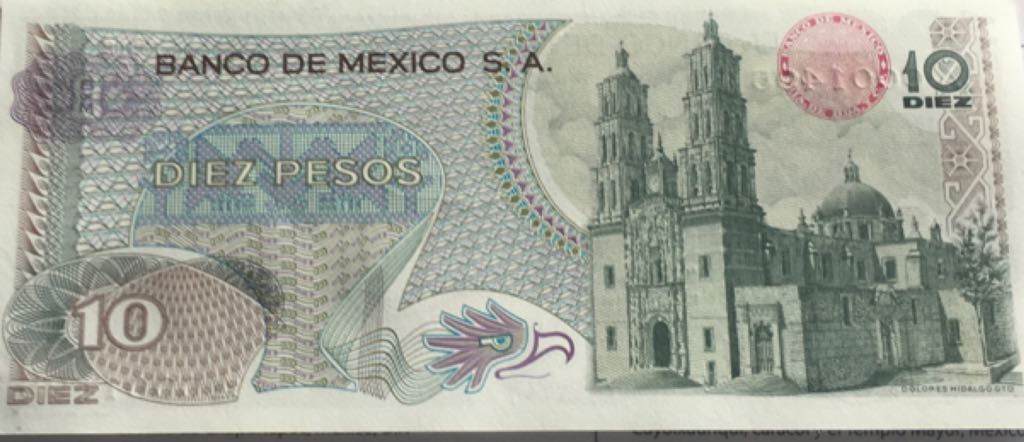 Billete De 10 Pesos Miguel Hidalgo  coin collectible - Main Image 2