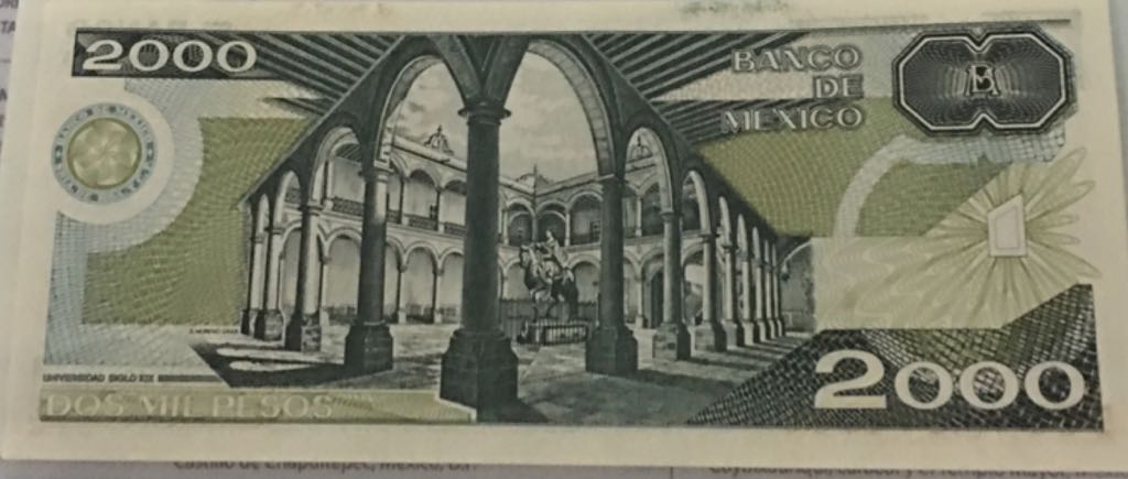 Billete De 2000 Pesos Justo Sierra  coin collectible - Main Image 2