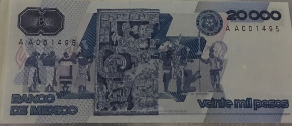 Billete De 20000 De Andres Quintana Roo  coin collectible - Main Image 2
