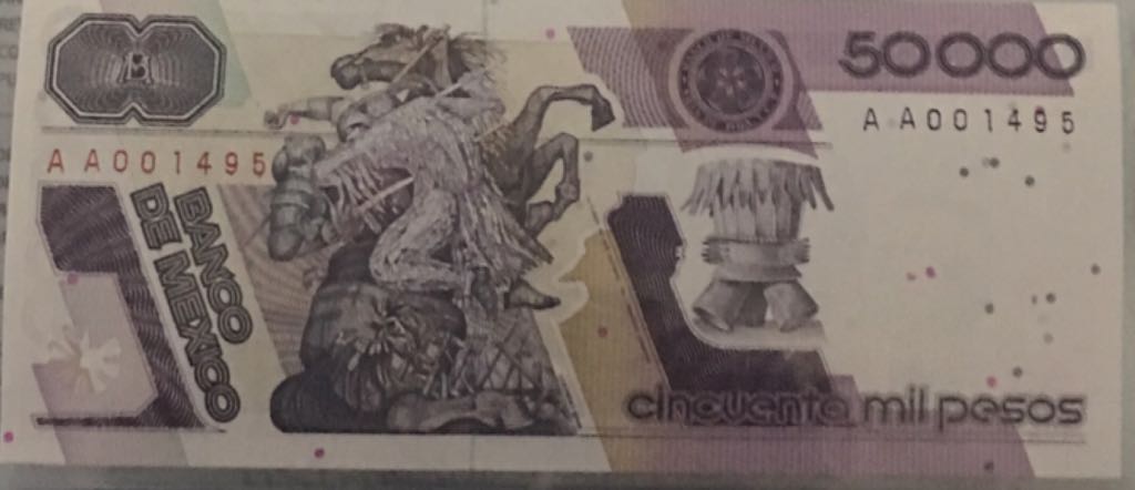 Billete De 50000 Pesos De Cuahtemoc  coin collectible - Main Image 2
